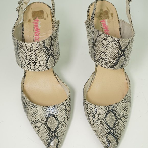 JustFab Tyley Faux Snake Skin Heels Size: US 8 - Picture 6 of 10